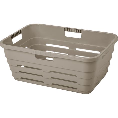 Tontarelli Wäschekorb Maya 32 L taupe 4 Griffe 54x37x22 cm