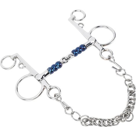 Mors de bride en acier inoxydable de 125 mm pour cheval, accessoire d'entraînement et de course. (1/5)