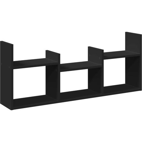Maison Exclusive - Wandschrank 100x18x40 cm Schwarz Holzwerkstoff