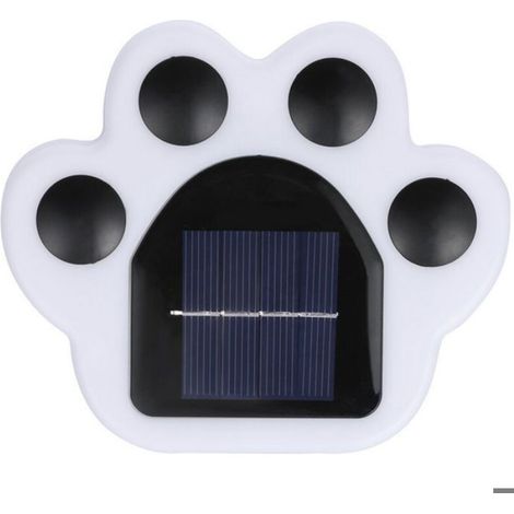 2pcs Lampes Solaires Extérieures Imperméables à Empreinte de Patte, Lumières de Voie LED pour Patio Jardin Voies (Lumière Chaude) (1/4)
