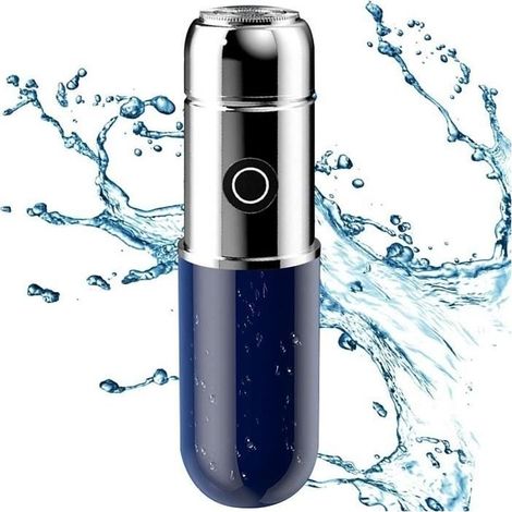 (Blue)Mini Shaver Electric Portable, Shaver Electric Man, Shaver Portable for Man Rechargeable, Mower To Beard for Lip[O1776]