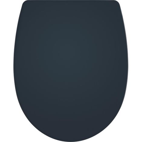 Abattant wc Marbella en thermoplastique, déclipsable et frein de chute, Wirquin 20724245, gris anthracite (1/5)