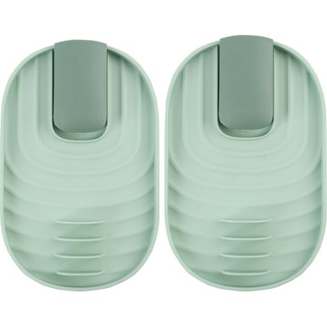 2pcs Support pour Couvercle Casserole et Ustensiles de Cuisine en Vert - Range Cuillères et Couvercles, Protection contre les Éclaboussures pour Plan de Travail, Repose Cuillèe Cuisine