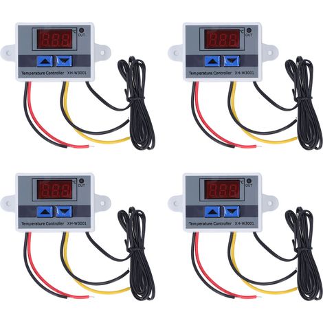 Eosnow 4pcs Temperaturcontroller Digital Anzeige Tempulator –50 ℃ bis 110 ℃ 110–220 V 1500W