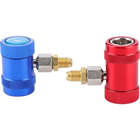 Adaptateur de port de service de climatisation à raccord rapide professionnel compatible avec les réfrigérants R1234yf (1/5)