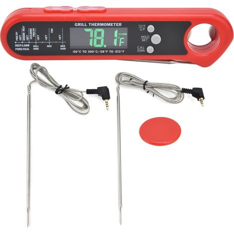 Digitales Multifunktionsthermometer mit Alarm für Backofen und Grill, faltbar (1/5)
