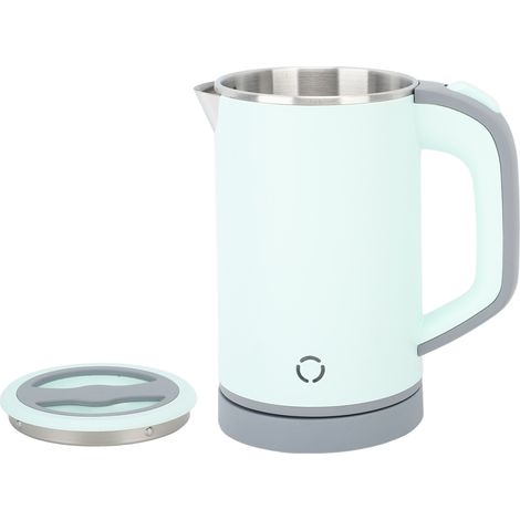 Bouilloire électrique à double paroi en acier inoxydable, 800 ml, chauffe-eau, prise européenne verte, 220 V, 50 Hz (1/5)