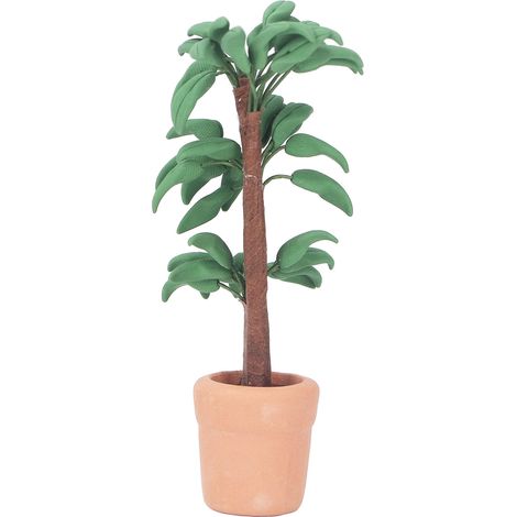 Miniatur-Pflanzenornament im Maßstab 1:12 für Puppenhäuser, Topfpflanzenmodell für den Garten. (1/5)