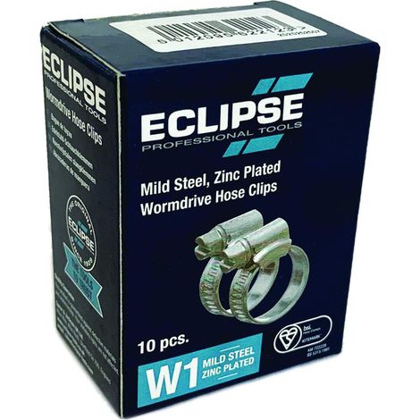 Eclipse Professional Tools ECW1-OX W1, confezione da 10 fascette stringitubo a vite senza fine in acciaio dolce da 18-25 mm (¾" - 1") (1/5)