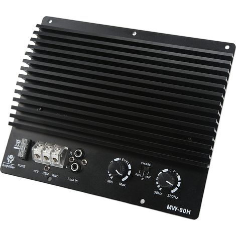 Amplificateur de voiture 12V 1000W, caisson de basses Bluetooth 5.0, large bande passante, dissipation thermique, portable, haut-parleur auto, puissance élevée, stéréo, kit ampli. (1/5)