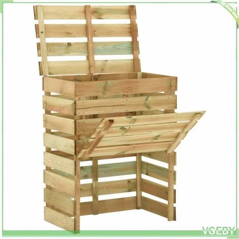 Composteur de jardin - FAFEICY - 3078136 - Pin imprégné vert - 2 pcs 80x50x100 cm - Résistance à la pourriture (1/5)