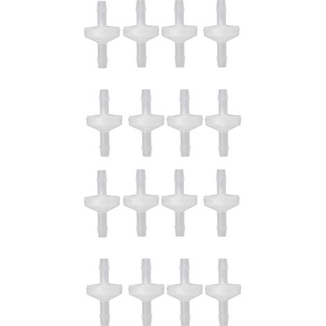 Lot de 16 clapets anti-retour 1/4 pouce 6 mm PVDF, clapets anti-retour en ligne pour carburant (1/5)