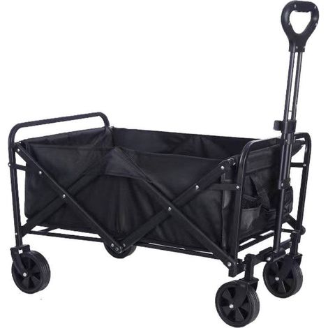 Marbueno carro plegable acero 100 kg negro playa y camping