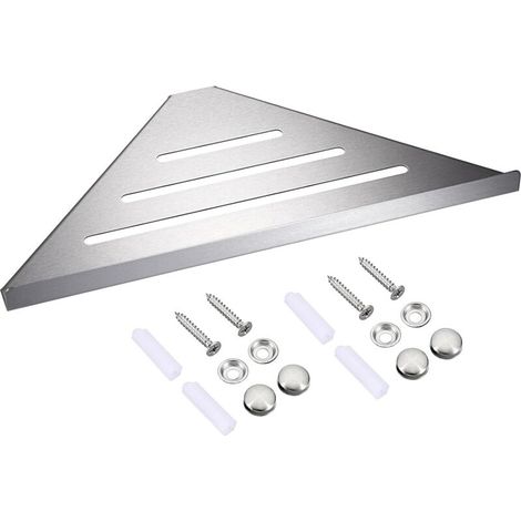 Étagère Murale Douche en Acier Inoxydable, Panier Triangulaire pour Salle de Bain et Cuisine (30cm, Argent)