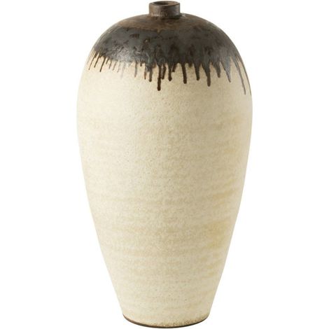 Vase Design en Céramique "Peinture" 72cm Beige (1/3)