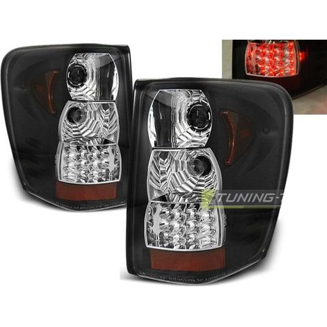 Paire feux arriere Jeep Grand Cherokee 99-05 LED noir (1/2)
