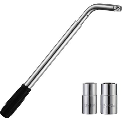 Chiave telescopica per bulloni, chiave per dadi ruota, chiave universale per pneumatici, set di strumenti per la riparazione di pneumatici (17 mm, 19 mm, 21 mm, 23 mm)
