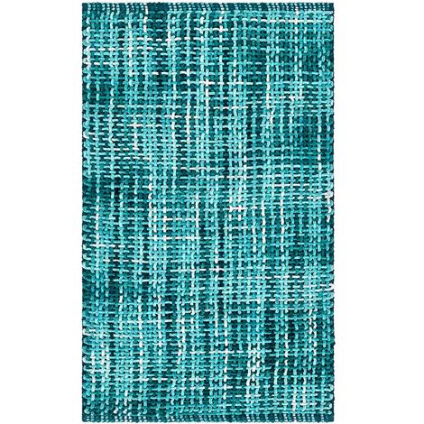 Tappeto da bagno CRAZY AQUA, morbido e assorbente in microfibra antiscivolo, lavabile in lavatrice, ideale per doccia, lavabo e sanitari, con effetto intreccio 60x120cm (1/5)