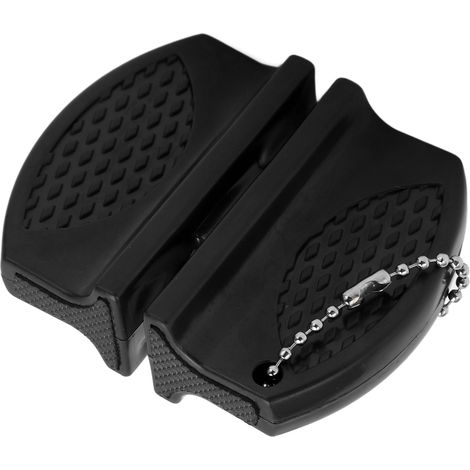 Affûteur de couteaux portable mini multifonctionnel double face pour une utilisation en extérieur, noir (1/5)