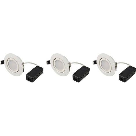Sygonix SY-6610778 Luminaire à LED encastrable jeu de 3 CEE: F (A - G) LED 5.5 W blanc Y732603 (1/5)