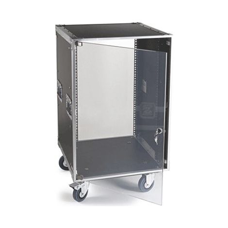 Rack Suelo 19in 18U Flight Case Con Puerta Y Ruedas
