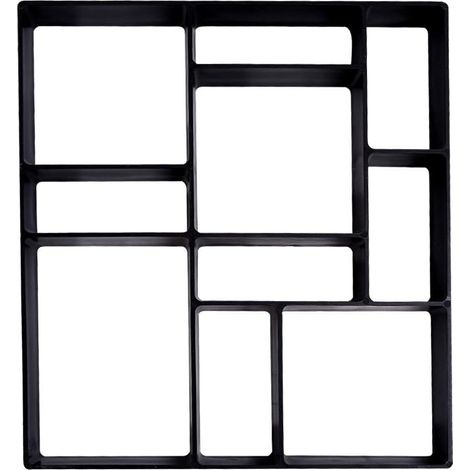 Moule à Pavé Pavage Béton Moules Pierres Jardin Allée Moule Pavage Chemin Moule à Pavé DIY Réutilisable Moule à Pavé Béton Pratique 45 x 40 x 4cm Noir (1/5)