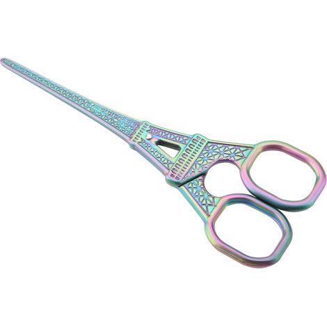 Ciseaux de couture en forme de Tour Eiffel à faire soi-même, outils de broderie pour coiffeuse (multicolores) (1/5)