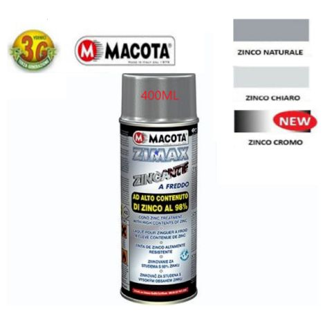 MACOTA zinco 98% spray a freddo ZIMAX 400 ml 3 versioni – CHIARO