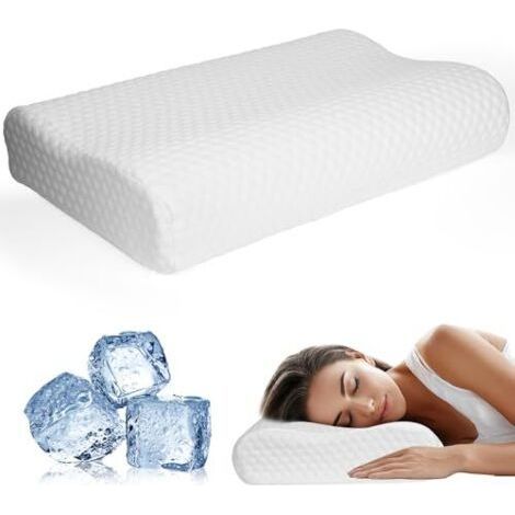 Oreiller Ergonomique Cervical, 2 en 1 Oreiller Memoire Forme, Soulagement Efficace de la Douleur, Oreiller Orthopédique à Mémoire pour Dormir sur Le Côté et sur Le Dos-55 x 35 x 11/9 (1/5)