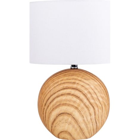 Naeve WOODY Lampe de table avec abat-jour rond Nature 1xE14