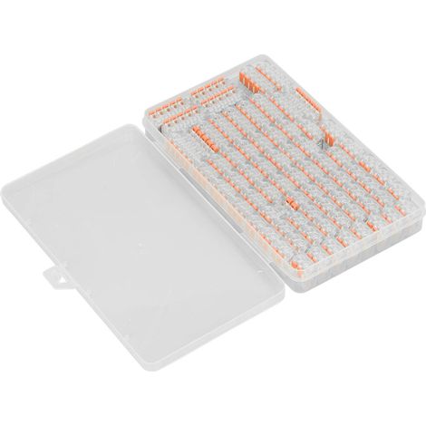 Kit de 75 connecteurs à levier pour câbles à raccordement rapide, assortiment de borniers à insertion rapide, rouge (1/5)