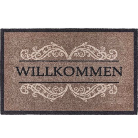 Fußmatte Carmen Willkommen taupe, 39 x 58 cm Fußmatte (1/4)