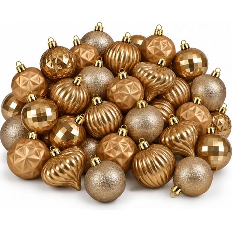 Mica Decorations boule de Noël Marron clair H6xl6xL6cm (1/5)