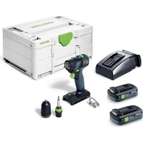 Trapano avvitatore a batteria Festool TXS 18 TBX4,0 I-Plus, 2 batterie TBX da 4,0 Ah e caricabatterie nel Systainer (1/5)