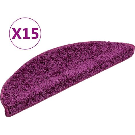 Maison Exclusive - Stufenmatten 15 Stk. 56x17x3 cm Violett Halbru (1/5)