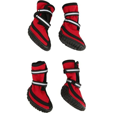 Chaussures de randonnée pour chien, semelle antidérapante, respirantes, ajustables, avec protections réfléchissantes pour les pattes. (1/5)
