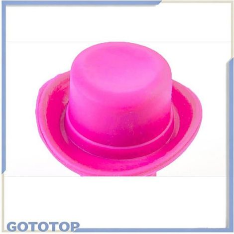 Bouchon de bouteille A1939 Silicone petit chapeau de bière bouteille bouchon de vin bouchon de liège art Rose Rouge (1/3)