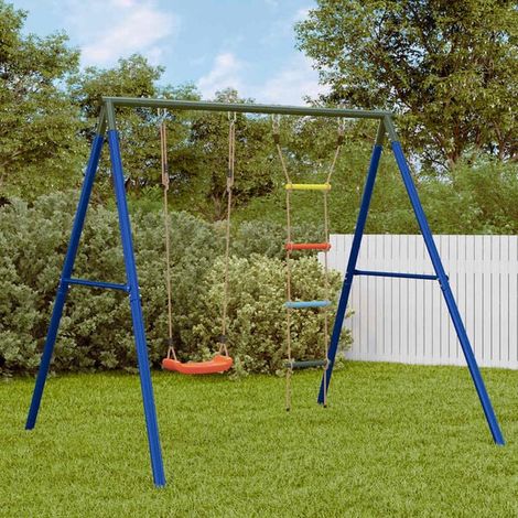 Équipement de jeu extérieur : Tente tipi Blanc 120 x 120 x 150 cm Tissu et plastique jeu extérieur enfant, aire de jeu jardin, balançoire enfant , pour jardin, usage domestique , enfant 3-8 ans (1/5)