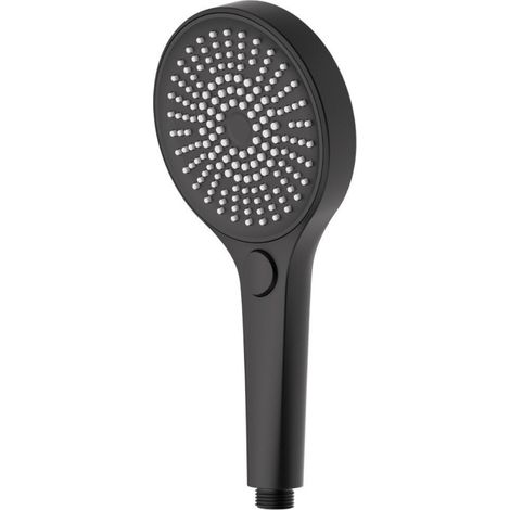 Ducha de mano de 3 chorros,  diámetro 12,5 cm, negro mate (SATBSRS81C)