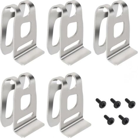 Clip de ceinture compatible avec les perceuses à percussion Makita, 5 pièces avec vis, porte-outil pour perceuses, clip de rechange en acier inoxydable (1/5)