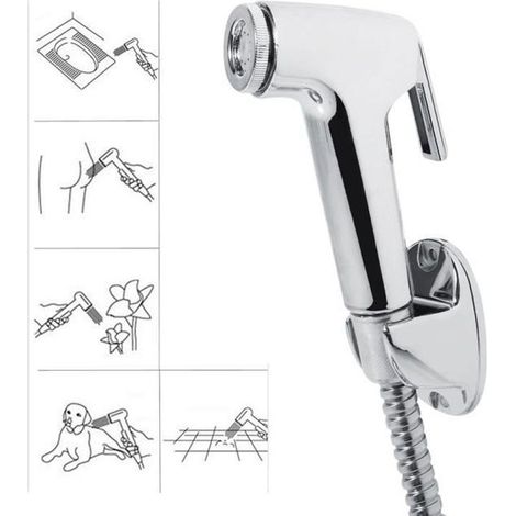Kit Douchette Bidet WC Pulvérisateur de douche pour l'hygiène intime Douchette à Main -durable à utiliser -HB065