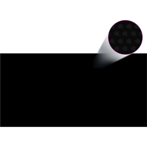 Cubierta de piscina PE negro 975x488 cm vidaXL