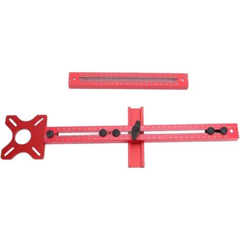 Gabarit de fraisage pour rainures de défonceuse, en alliage d'aluminium, pour quincaillerie d'armoires gabarit de découpe circulaire pour le travail du bois. (1/5)