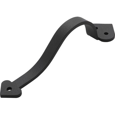Poignée latérale noire mate de 23,2 cm (9-1/8 po) pour porte coulissante de style grange, style européen (1/5)