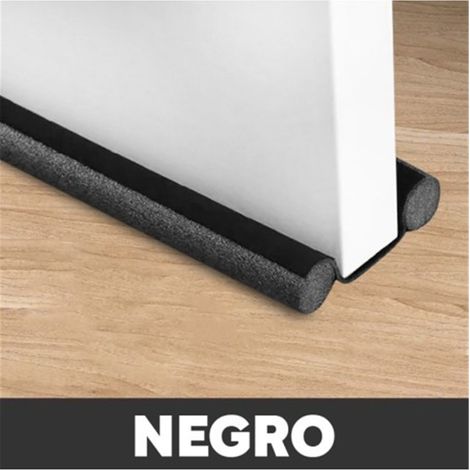 Rouleau isolant double pour sous-porte 97 cm Noir (1/5)
