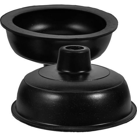 Black Rubber Plunger Heads Small Replacement Accessory for