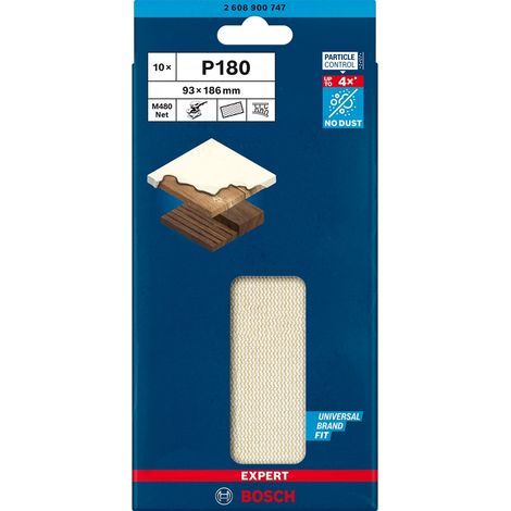 Bosch Accessories EXPERT M480 2608900747 Schleifnetz für Schwingschleifer ungelocht Körnung (num) 18