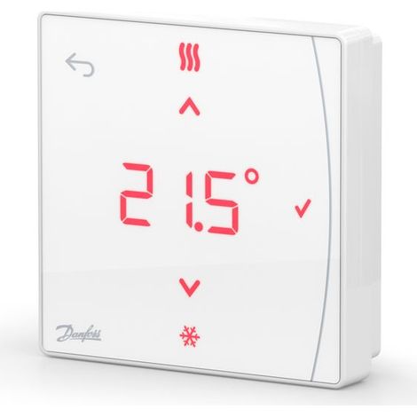 Danfoss Icon2 Termostato de ambiente Zigbee con pantalla, 5-35C, Función anticongelante, 088U2121