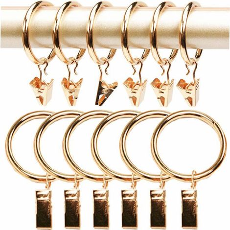 Vorhangringe - 20er-Set - Metall - Durchmesser 3,5 cm - Universal