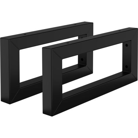 ML-Design Set 2x Consoles Murales, 350x150x30 mm, Noir, Acier, Design Flottant, Support d'Étagère pour Lavabo/Meuble/Table pour Salle de Bain/Chambre à Coucher, Réglable, Matériel de Montage Inclus (1/5)